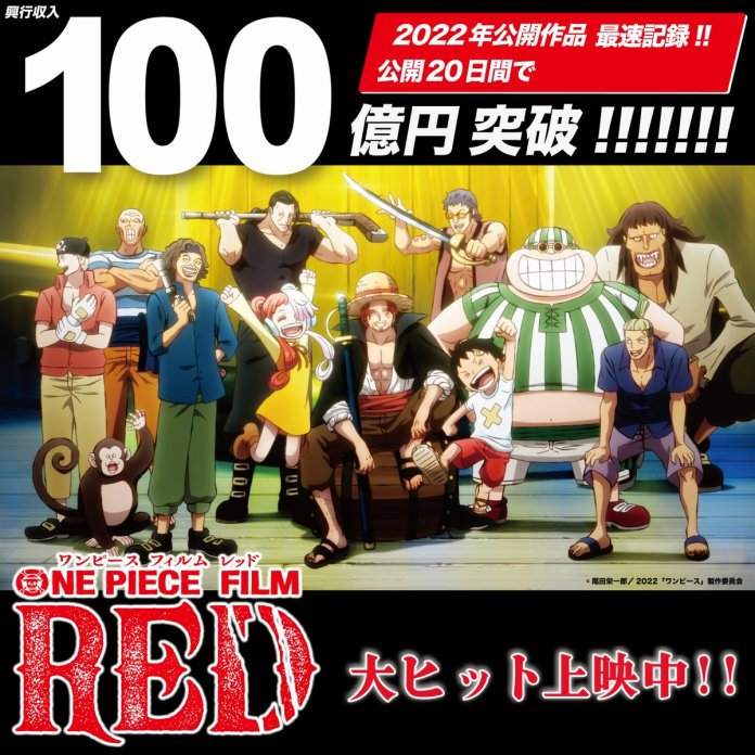 One Piece Film Red supera los 10 000 millones de yenes en 20 días All