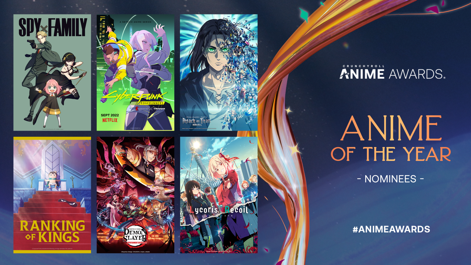 Vollständige Ergebnisse der Crunchyroll Anime Awards 2023
