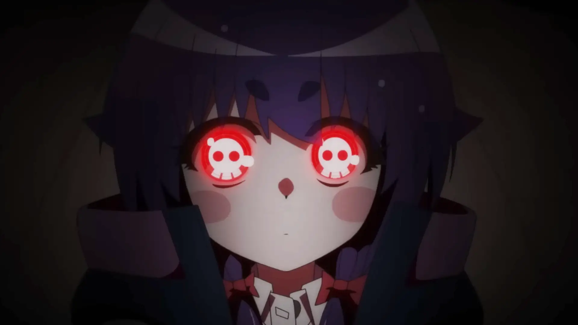 Premium AI Image | A dark anime character with a skull on his face
