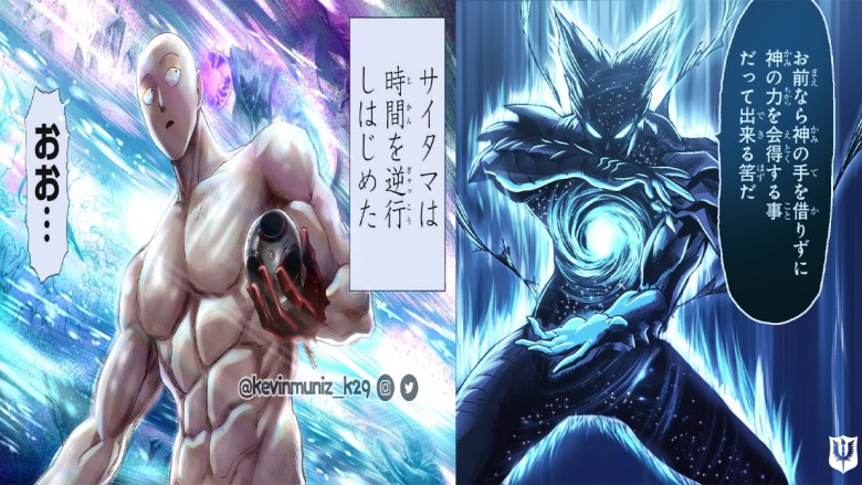 Colored Naked Saitama vs Cosmic Garou (chap 168)  One punch man manga, One  punch man anime, One punch man
